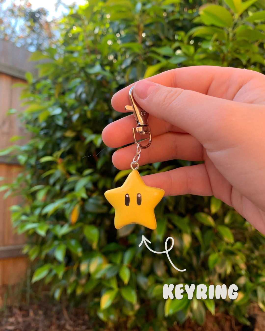 Mario Star Keyring