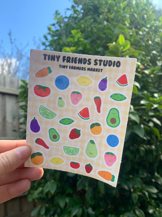 Sticker Sheet - Tiny Fruit Basket